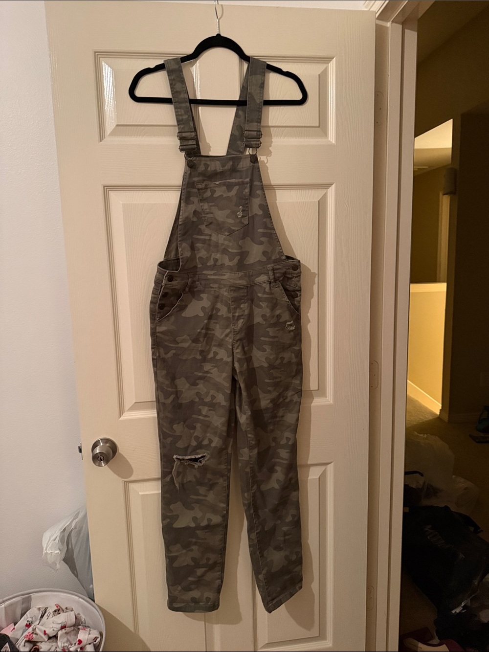 Vanilla Star Olive Green Camo Overalls